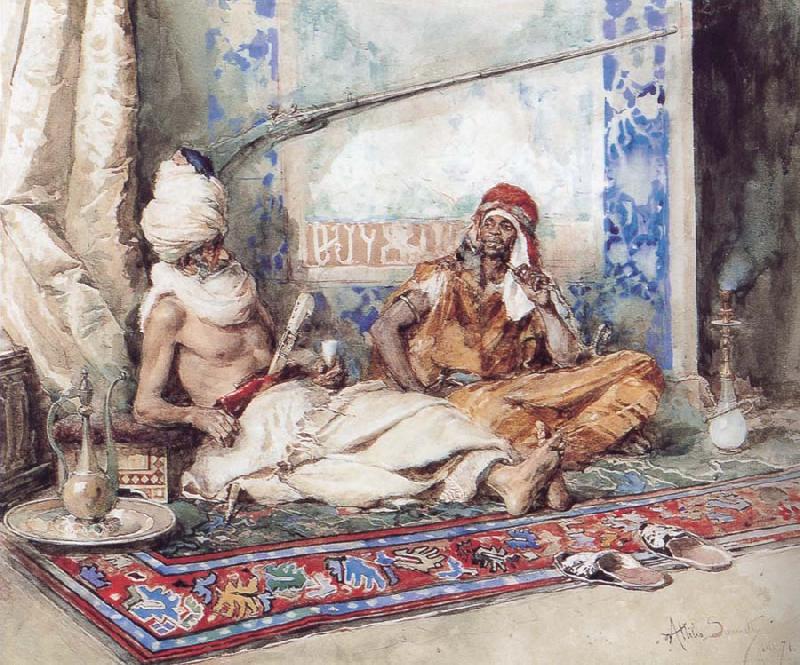 Attilio Simonetti Arabs in an interior